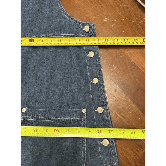 UM & Company Vintage Y2K Overalls Jumper Dress Womens M Blue Denim Grunge Modest - Picture 7 of 11